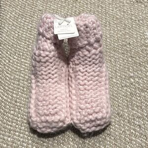 Lemon Co Pink Knit Slippers